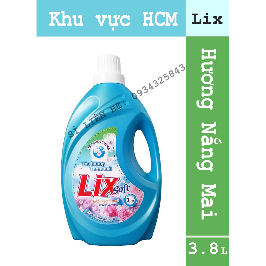 Nước xả làm mềm vải Lixsoft Hương Sớm Mai 3.8 lít