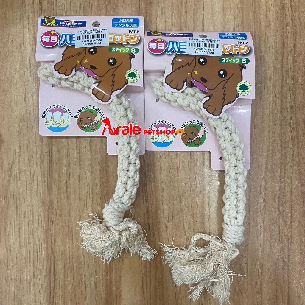 QUE GẶM, ĐỒ CHƠI DÂY THỪNG COTTON DOGGYMAN CHO CHÓ MÈO