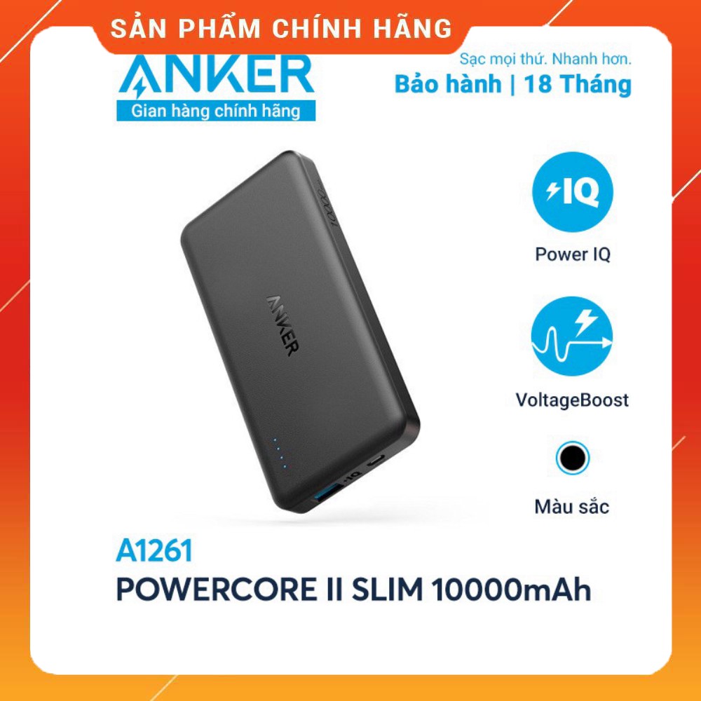 Pin sạc dự phòng ANKER PowerCore II Slim 10000mAh - A1261