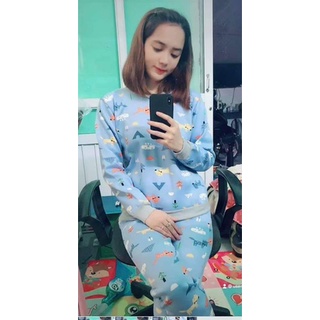 Bộ Nỉ Bông Dầy Dặn Ấm Áp (inbox chọn màu)
