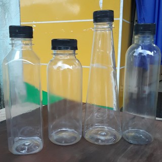 Chai nhựa nắp đen 330ml - 100 chai