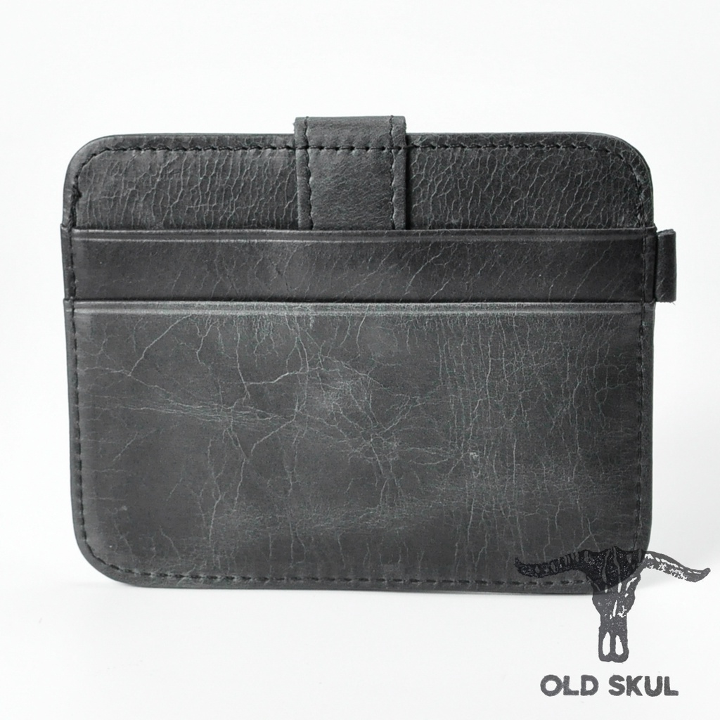 Ví mini đựng thẻ da bò thật V031, card holder đựng vừa giấy tờ xe và thẻ thang máy