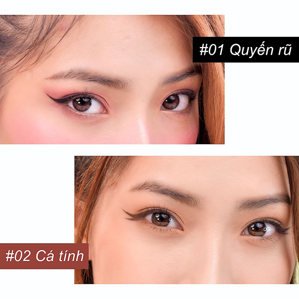 [HÀNG CHÍNH HÃNG] Bút Dạ Kẻ Mắt Nước Vacosi Waterproof Eyeliner Pen 5ml #01 Jet Black (Đen)