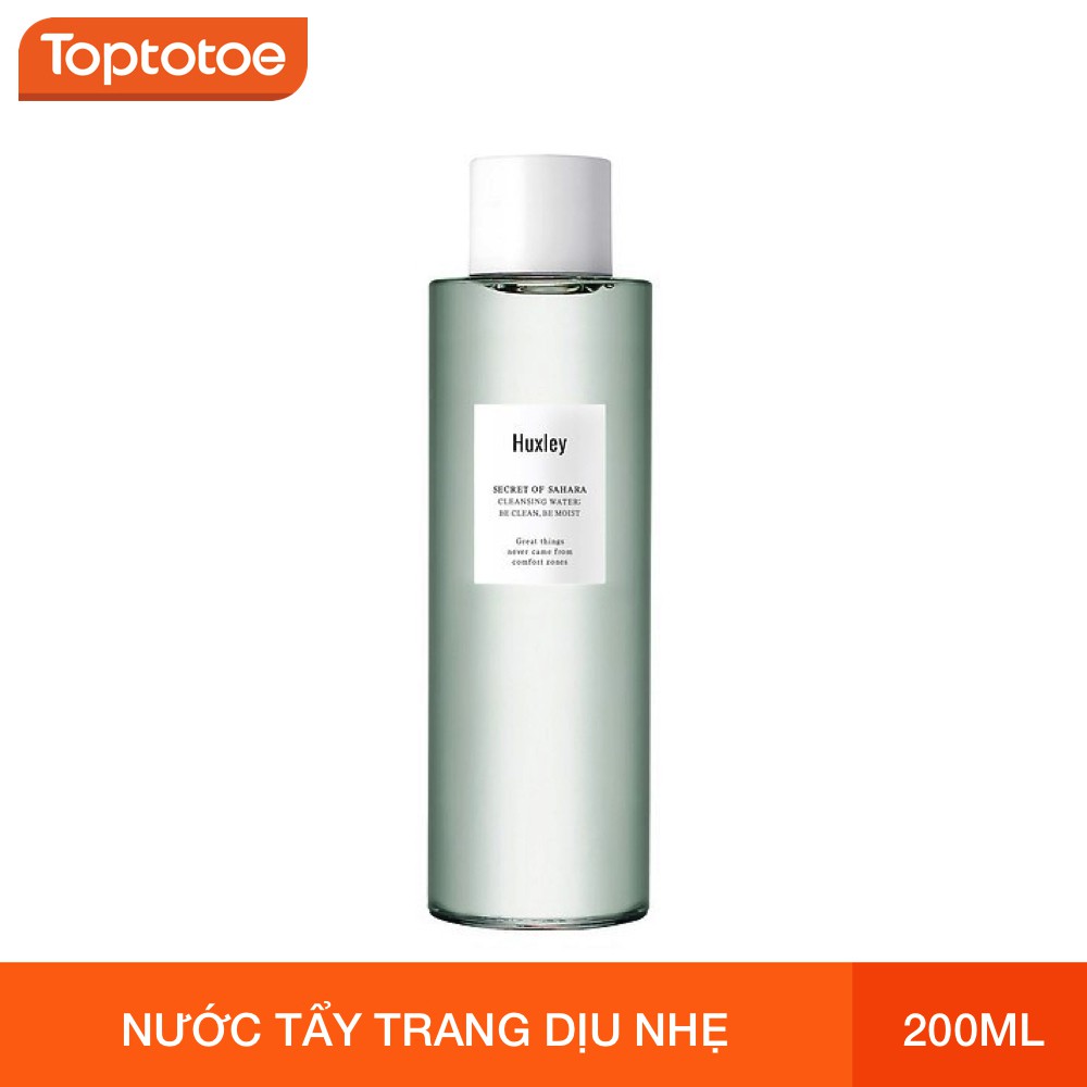 Nước Tẩy Trang Dịu Nhẹ Chiết Xuất Xương Rồng Huxley Cleansing Water Be Clean Be Moist 200ml