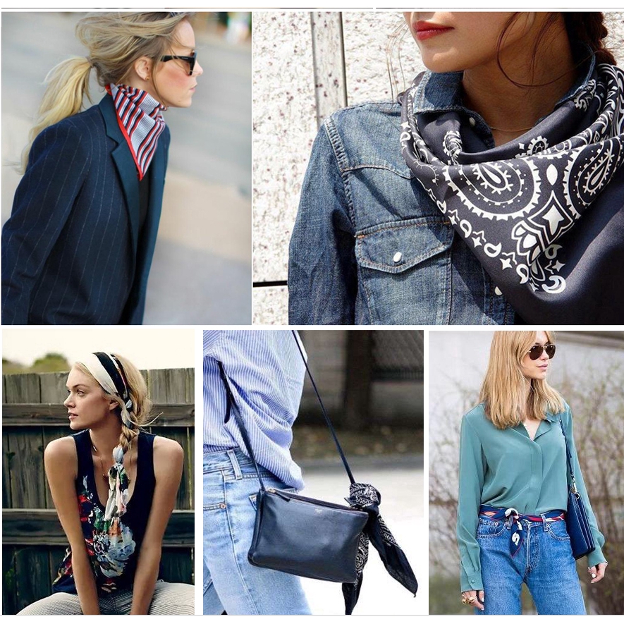 Khăn choàng cổ vải lụa nhân tạo in họa tiết độc đáo sang trọng