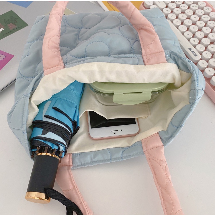 Túi Xách Đeo Vai/Đeo Chéo Chất Liệu Mềm In Họa Tiết Hoa Dễ Thương Thời Trang Cho Nữ