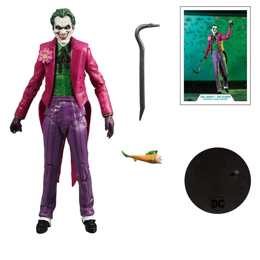 Mô hình DC Multiverse The Joker 18cm The Clown Batman Three Jokers McFarlane Chính hãng Mỹ DCMF41