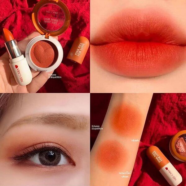 Set Son Kèm Phấn Mắt Nee Cara Pink Pill For Love N402 | BigBuy360 - bigbuy360.vn