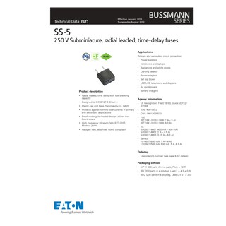 Cầu chì vuông T5A 250V Bussmann