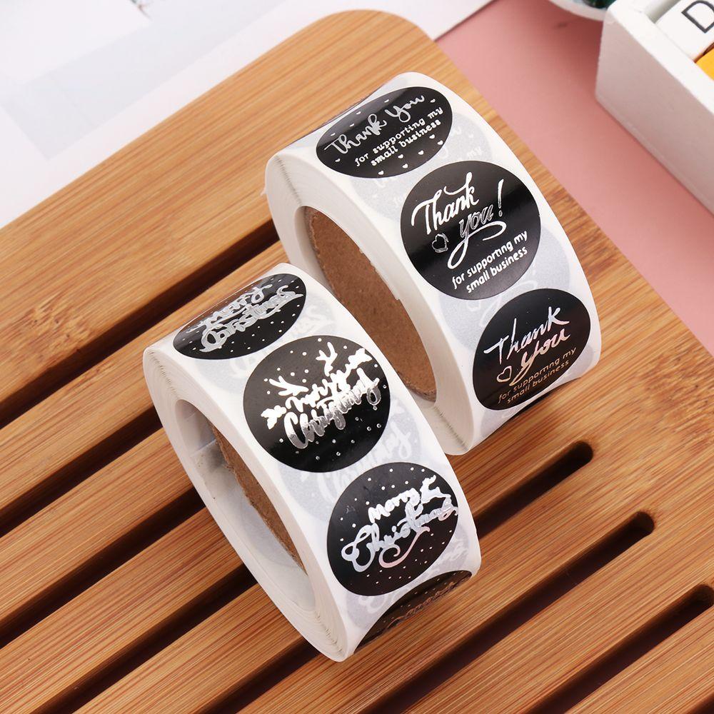 LAYOR1 1 Cuộn 500 Nhãn Dán Trang Trí Bánh Kem Giáng Sinh