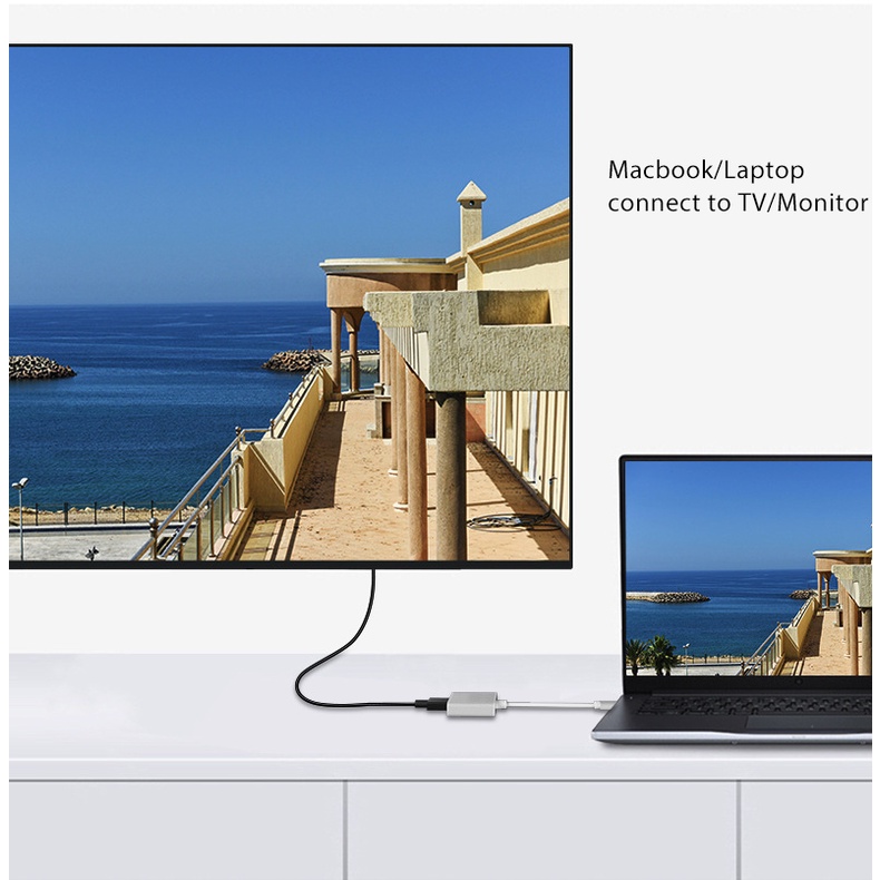 Cáp Chuyển Đổi USB 3.1 Type-C Sang HDMI 4K 4K Cho Macbook Laptop Máy Chiếu TV S10 20 iPad Pro