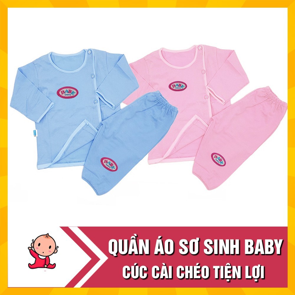 COMBO 1 BỘ BABY BORN, VẢI COTTON