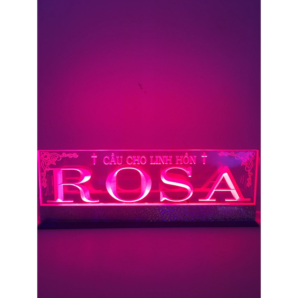 MICA LED 7 MÀU CẦU CHO LINH HỒN (ROSA 10x30cm)