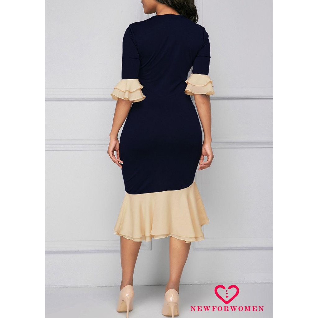 Đầm nữ tay lỡ phối nơ thời trang