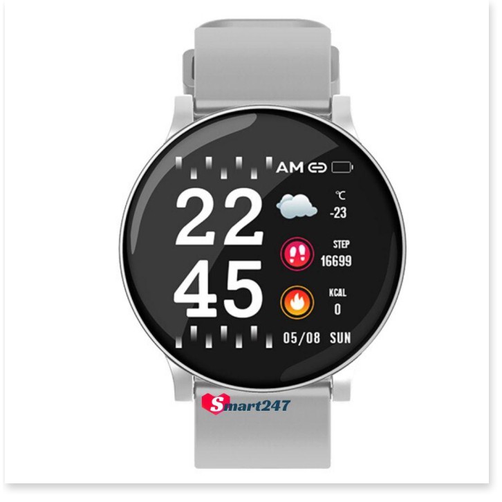 Đồng hồ thông minh, Smart Watch SW120, Mặt tròn, Đo Huyết Áp, Xem Nhịp Tim, Theo Dõi Giấc Ngủ, Màn Hình Nhạy Lắc Tay Sán