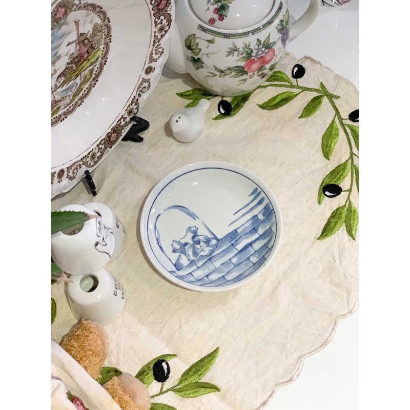Gốm nhật - dĩa nhỏ hoạt hình, miệng 11,5 cm