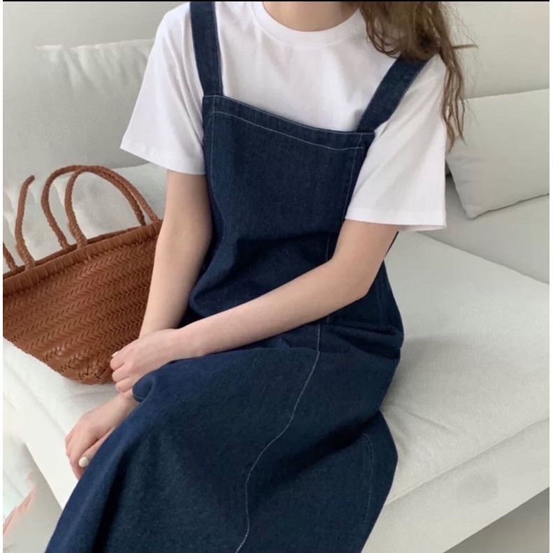 Váy yếm bò kèm đai