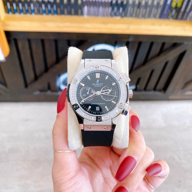 HUBLOT BIGBAG Viền Đá - Đồng Hồ Nam Nữ 38mm Cao Cấp