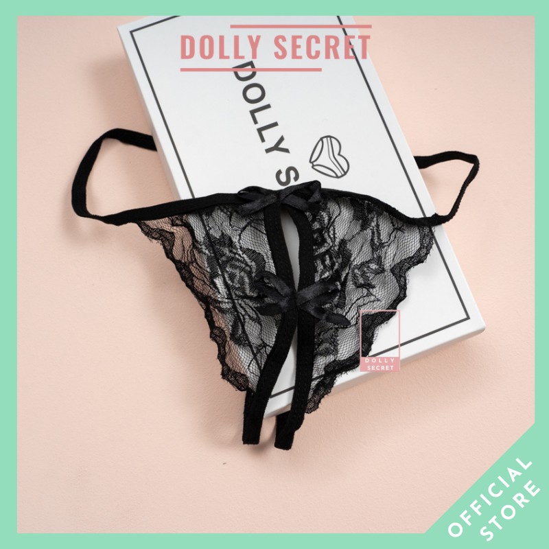 Quần lót ren lọt khe xẻ đáy xuyên thấu gợi cảm sexy mềm mại cho nữ DOLLY SECRET QL019