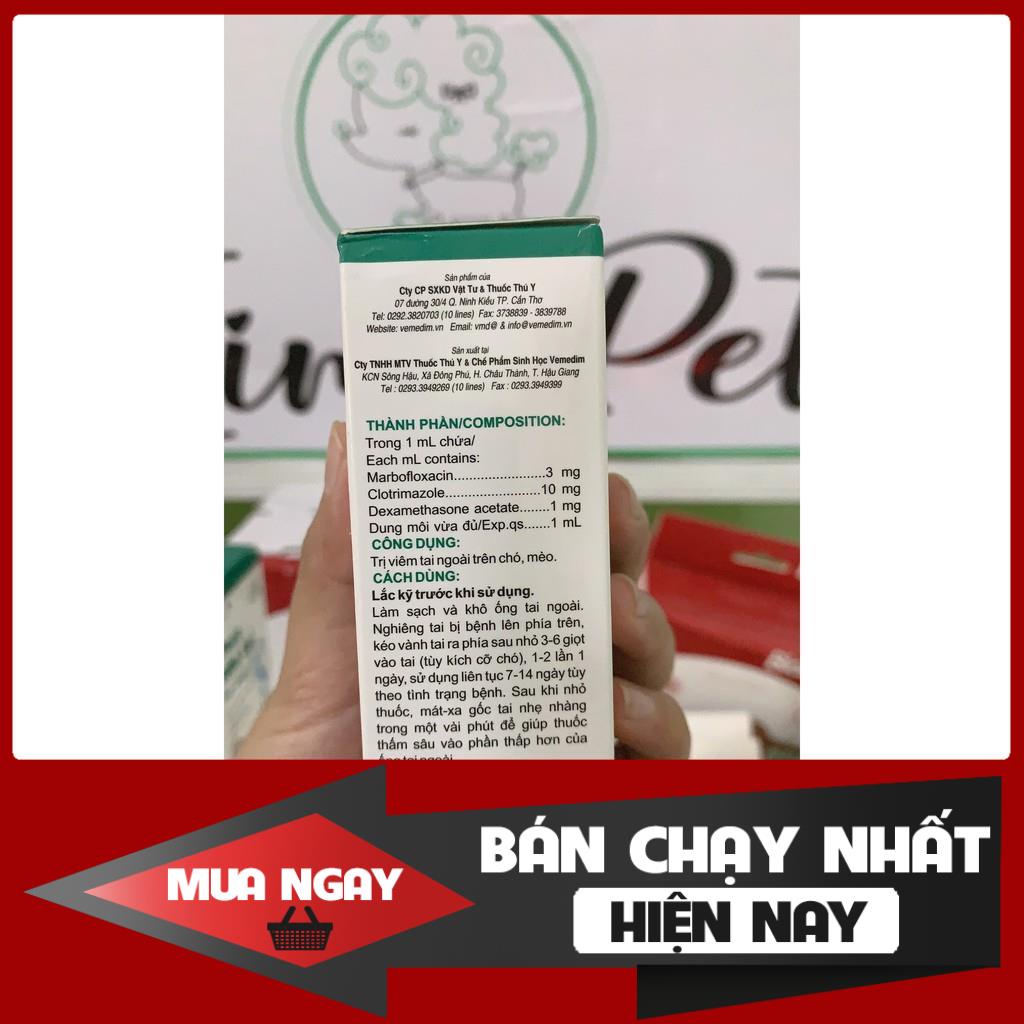 [❌GIÁ SỈ❌] DUNG DỊCH NHỎ VIÊM TAI CHÓ MÈO - VEMEDIM - 10ML ❤️