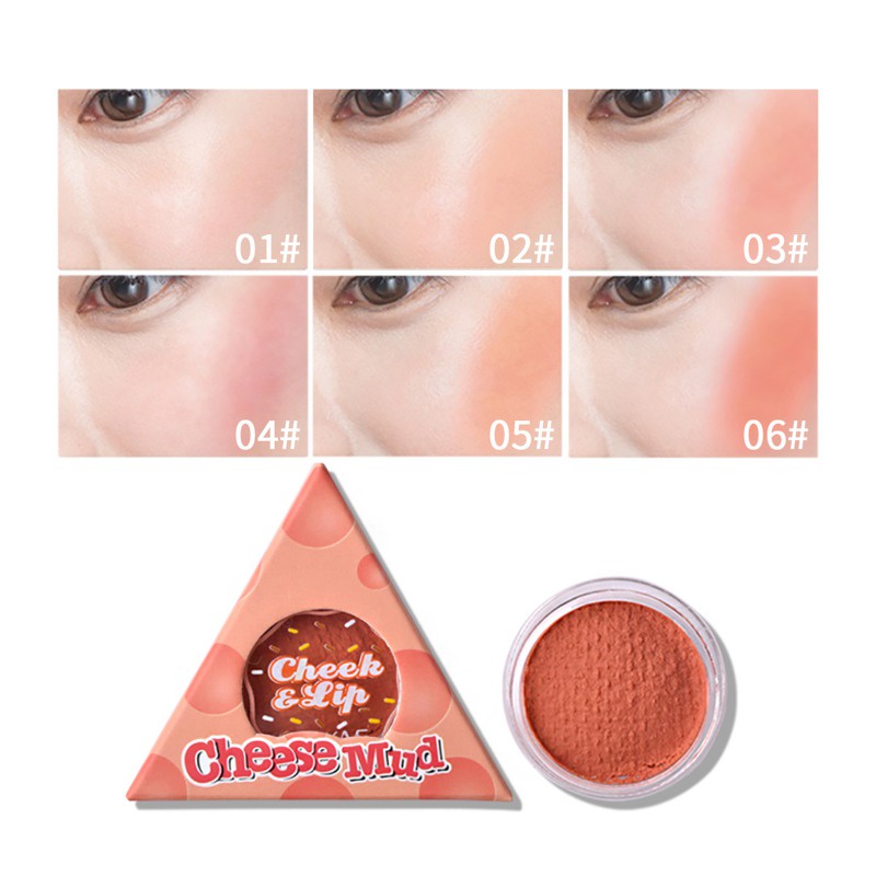 Phấn Má Hồng Dạng Kem 6 Màu Tùy Chọn Làm Sáng Da Tự Nhiên Lâu Trôi Không Thấm Nước