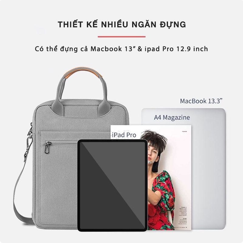 Túi Đựng iPad, Túi đựng Macbook 12.9 inch/ 13 inch Wiwu Vertical