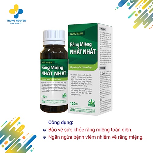 Nước ngậm răng, miệng Nhất Nhất (Chai 120 ml)