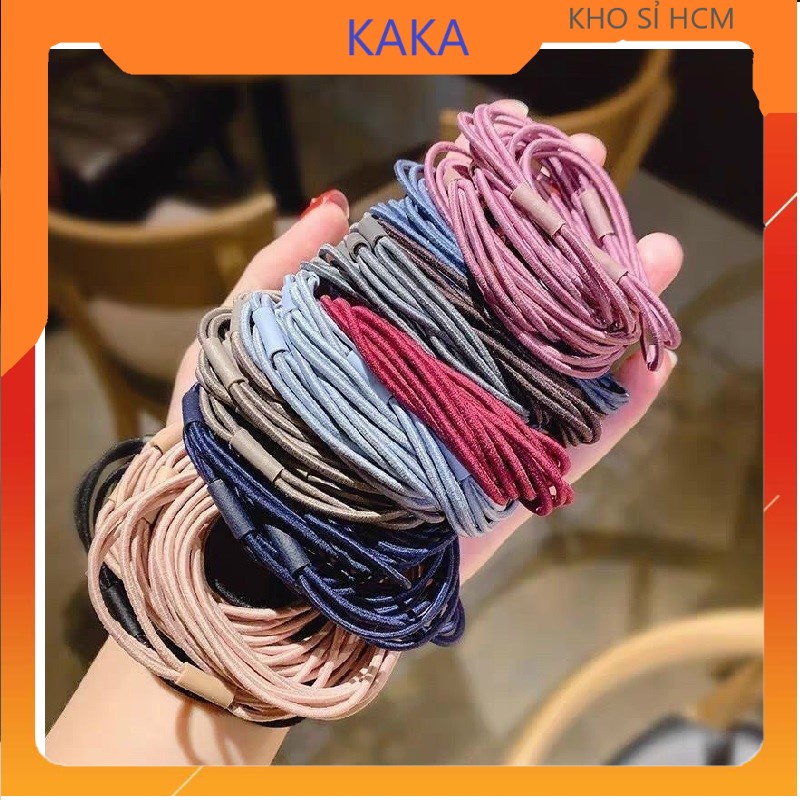 10 Dây Buộc Tóc Cao Su Nhiều Sợi Co Giãn Phong Cách Mới 2022