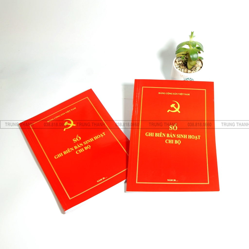 Sổ ghi biên bản sinh hoạt Chi bộ - Khổ A4 - 160 trang.