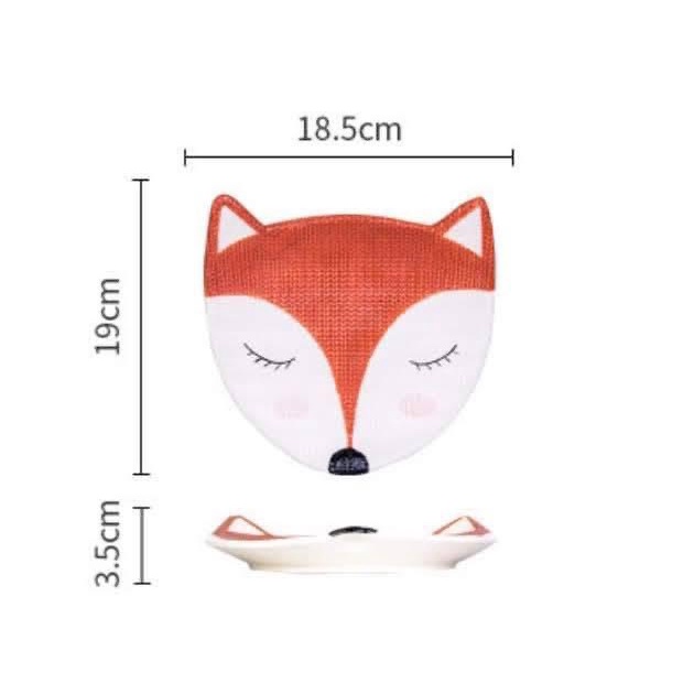 Dĩa gốm sứ cao cấp kiểu dáng hình thú siêu dễ thương