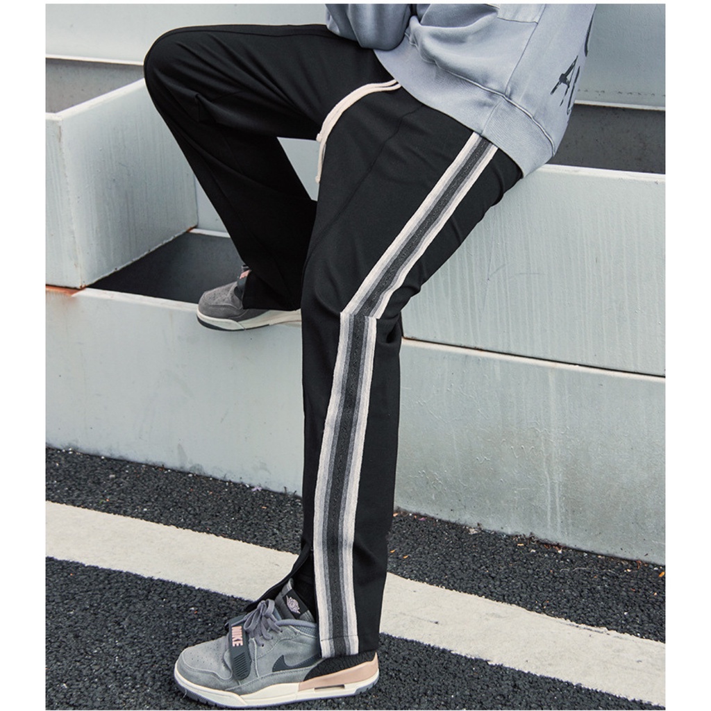 Quần Form Rộng, quần baggy Kiểu Dáng Thể Thao Phối Zip Phong Cách Streetwear SS2021