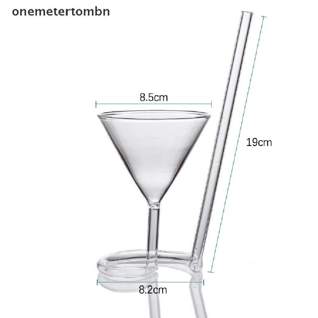 Ly Thủy Tinh Uống Rượu Có Ống Hút Đuôi Dài Sáng Tạo