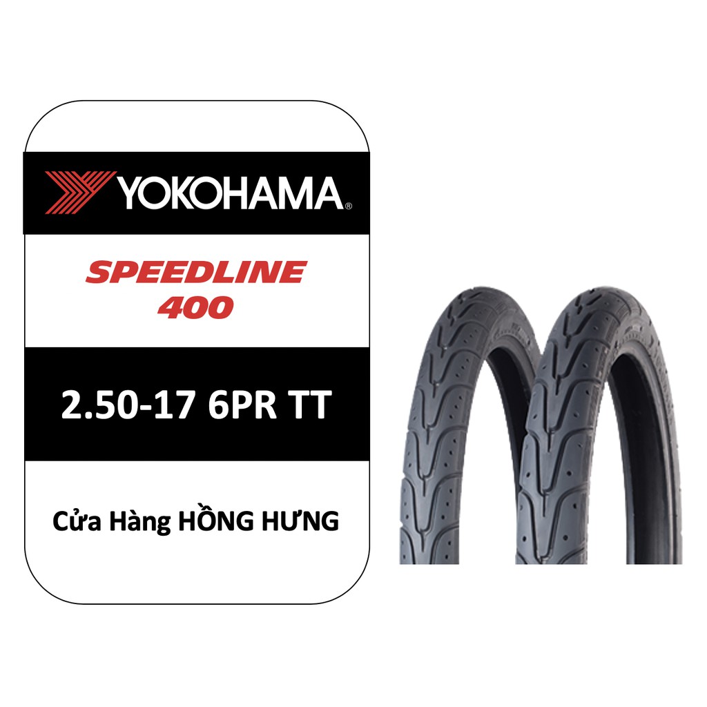 Lốp Yokohama 2.50-17 6PR TT R400 (Lốp sau xe Honda Wave Alpha)