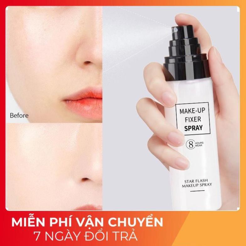 [FREESHIP] Xịt nhũ khóa makeup chính hãng Star Flash Make Up Spray 8 Hours Wear