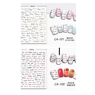 Sticker mẫu chữ 1