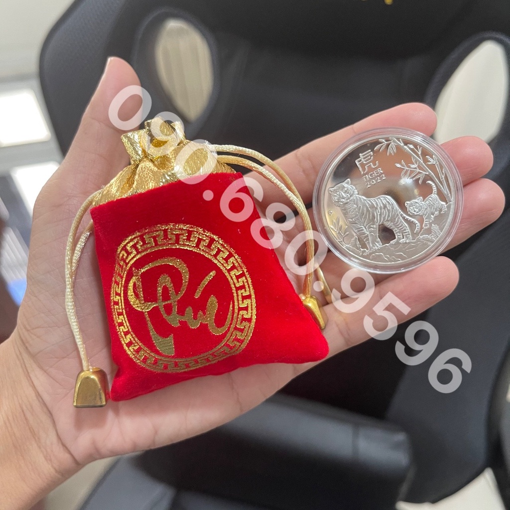 Đồng Xu Con Hổ Bạc Úc 2 Chú Cọp