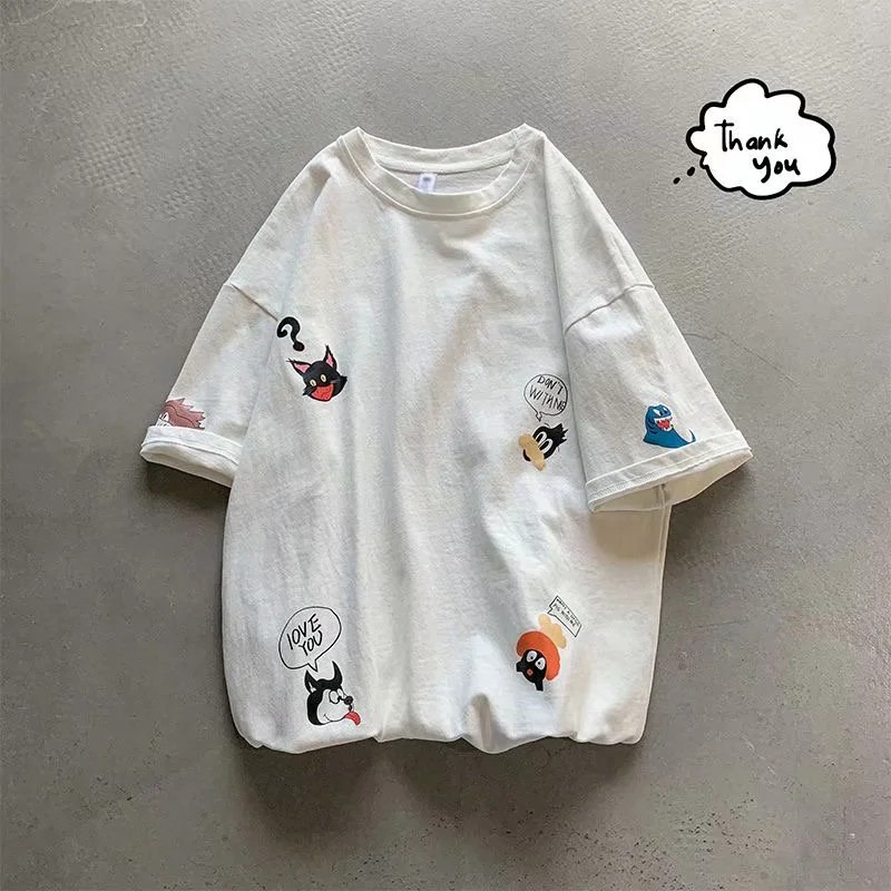 Áo thun tay lỡ dáng rộng phong cách Hàn Quốc trẻ trung thời trang dành cho nam