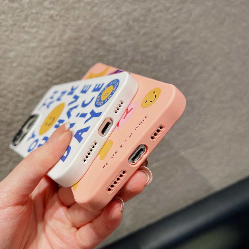 Ốp Điện Thoại tpu Chống Trầy Xước Chống Rơi Hình Mặt Cười Cho iphone 15 14pm 11 13 12 pro max