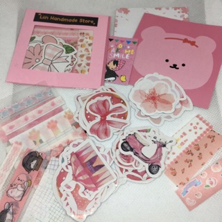 COMBO sticker, washi tape, giấy note dính, giấy note theo chủ đề siêu dễ thương và dễ sử dụng 🍓