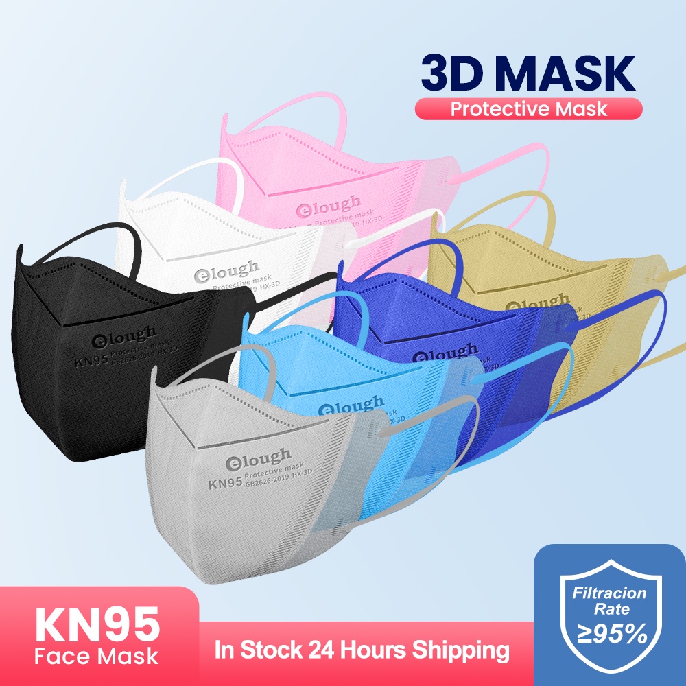 Set 10 Khẩu Trang 3D KN95 FFP2 Ce 4 Lớp Dành Cho Người Lớn