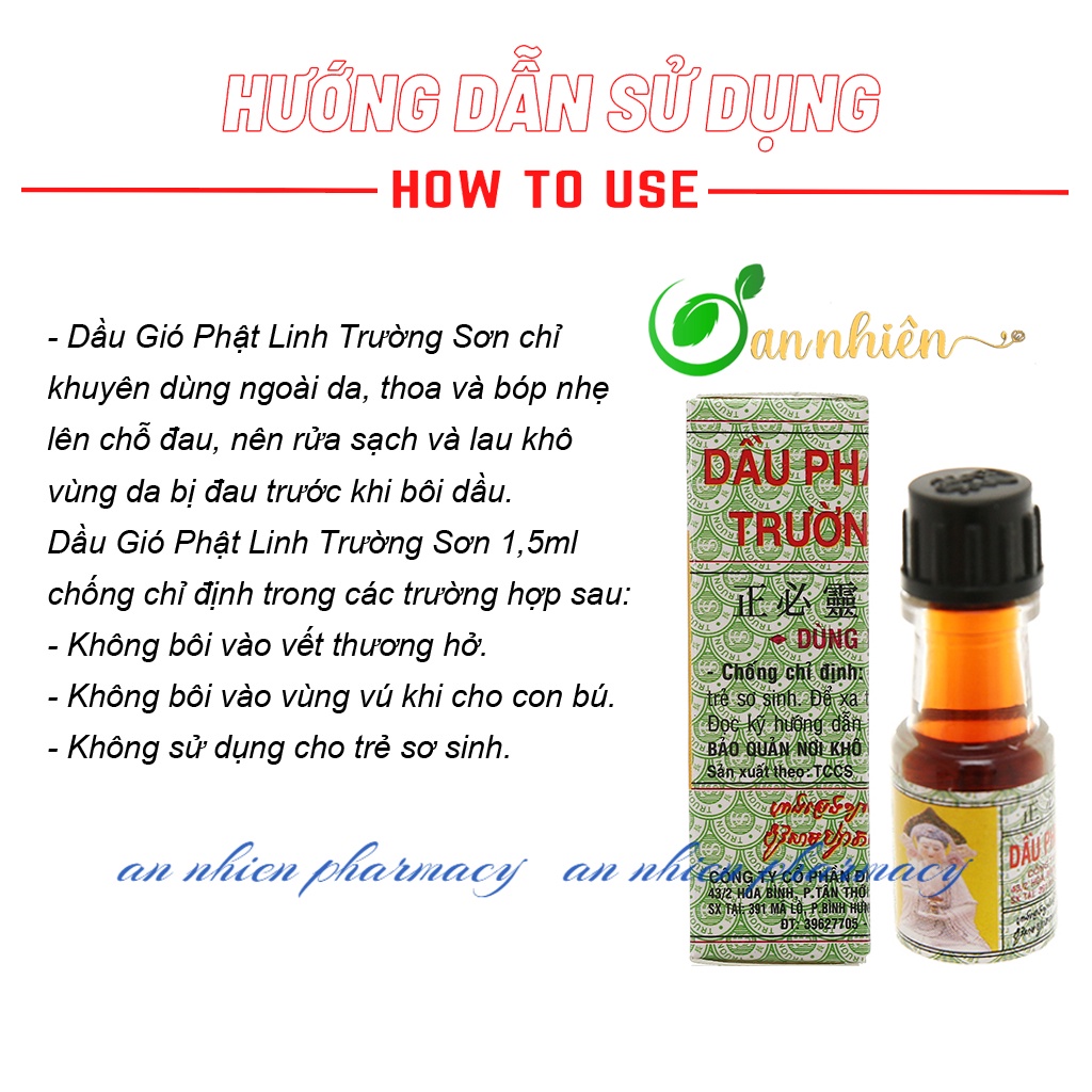 Dầu Gió Phật Linh Trường Sơn