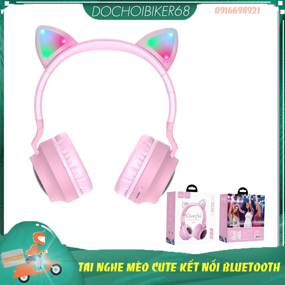 ⭐⭐Headphone⭐Tai Nghe Mèo Siêu Cute Kết Nối Bluetooth HOCO W27⭐⭐