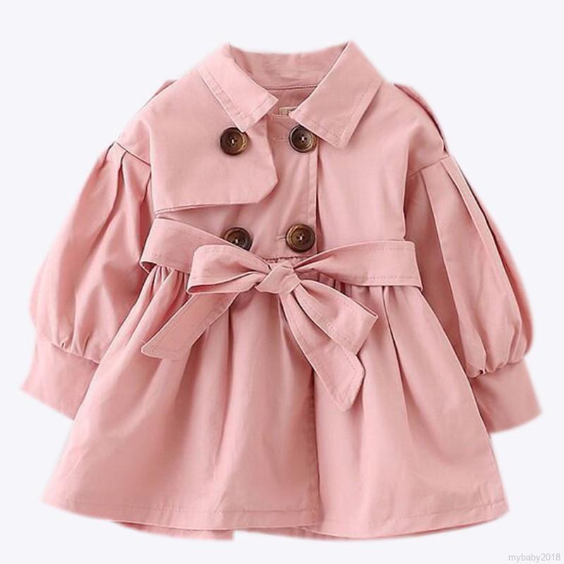My Baby  Áo khoác cotton thắt nơ dễ thương cho bé gái