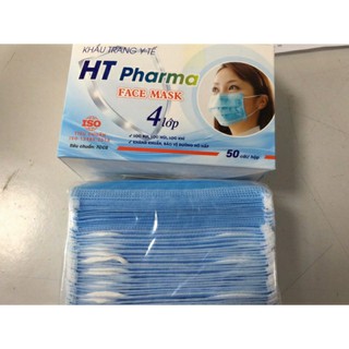 KHẨU TRANG Y TẾ CAO CẤP 4 LỚP KHÁNG KHUẨN HT PHARMA