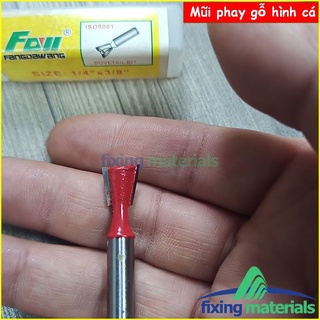Mũi phay gỗ hình cá, cốt 6.35mm-12.7mm (Mũi router, mũi soi gỗ)