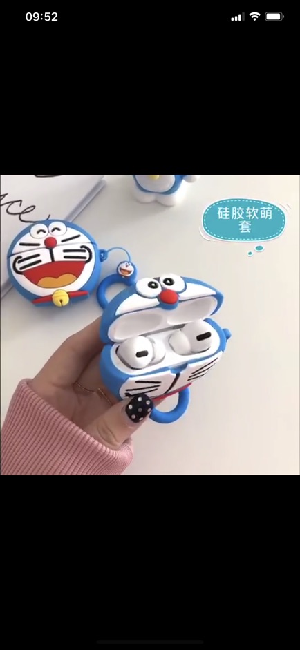 ☘️Tặng kèm móc treo☘️ Case bao Airpods 1 2 3 Pro Doraemon đựng tai nghe không dây Airpod