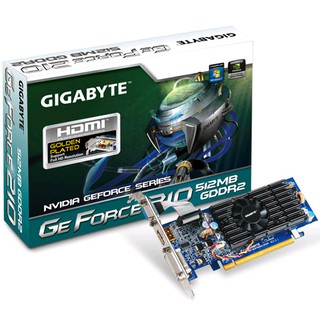 GIGABYTE GV-N210OC-512I (NVIDIA GeForce 210, 512MB, GDDR2, 64 bit, PCI Express 2.0) (Cũ)