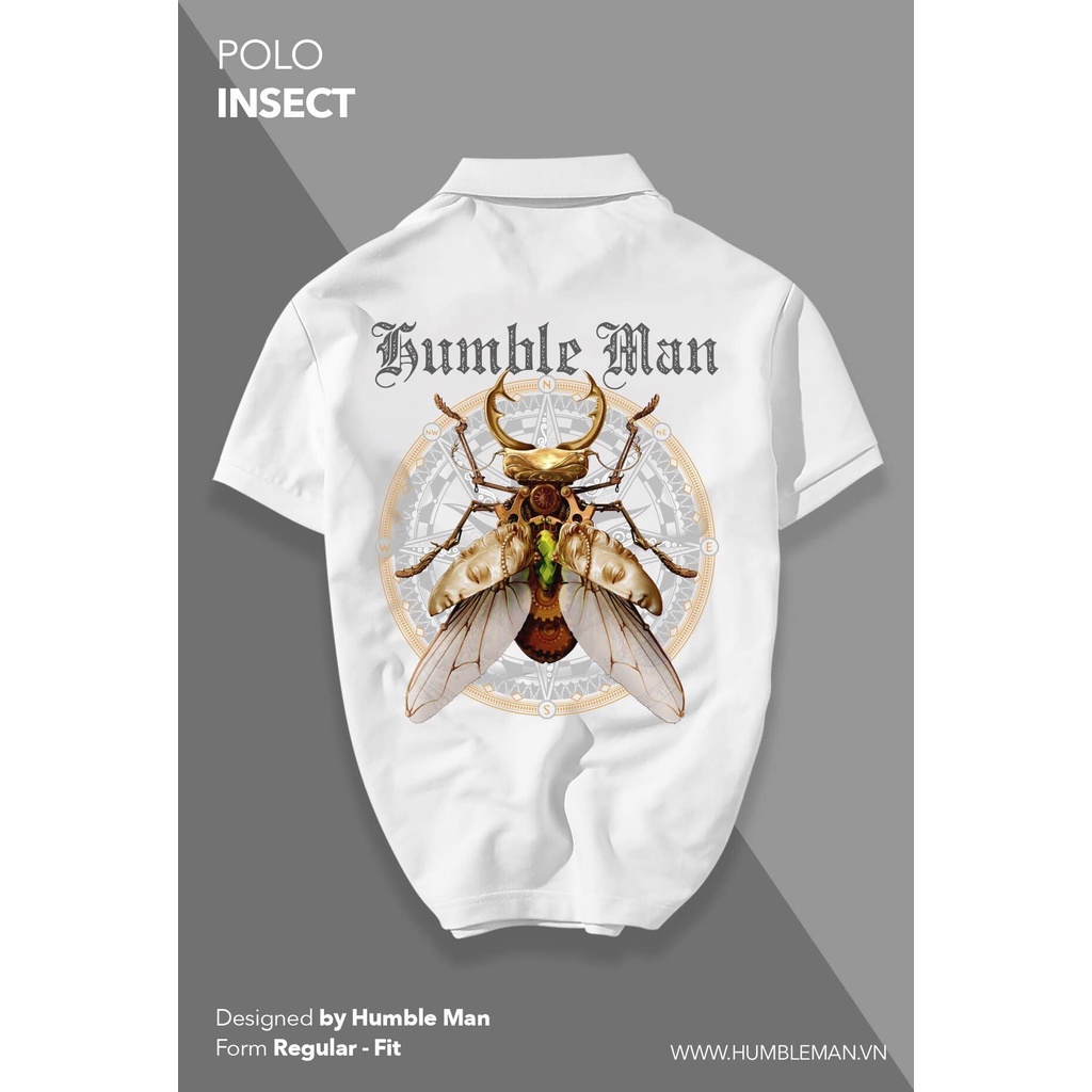 Áo thun polo bọ 4 cánh humble man - vải cao cấp unisex nam nữ