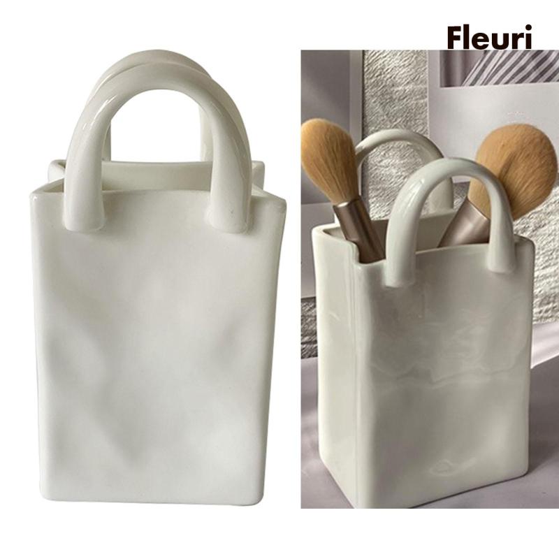 Lọ Hoa Gốm Hình Túi Xách Trang Trí Phòng Khách