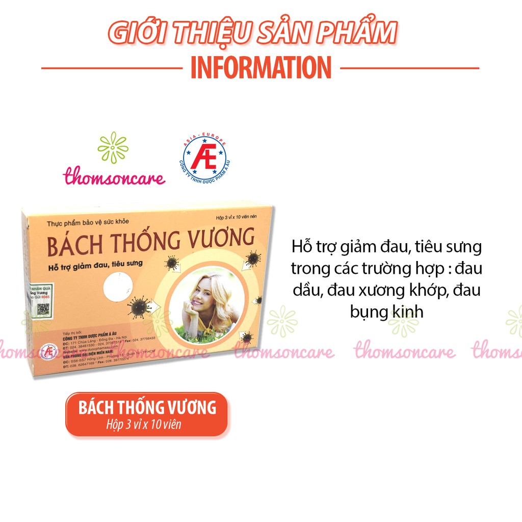 Bách Thống Vương - Hỗ trợ giảm đau đầu, đau xương khớp từ thảo dược